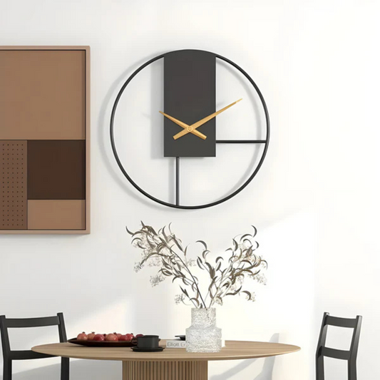 Aurum | Minimalist Silent Wall Clock – Stylish Large Decorative Timepiece