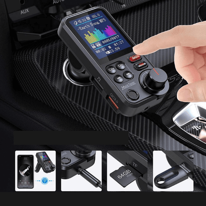 Bluetooth Car Radio Music Player – FM Transmitter with Dual USB & Hands-Free Calling