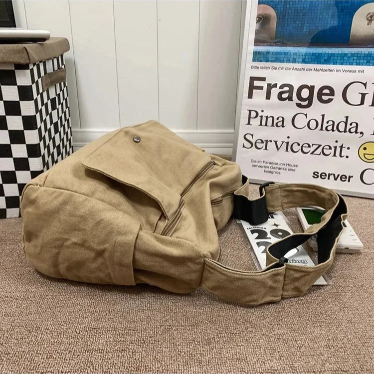 CrossStream – Stylish Canvas Messenger Shoulder Sling Bag for Everyday Use