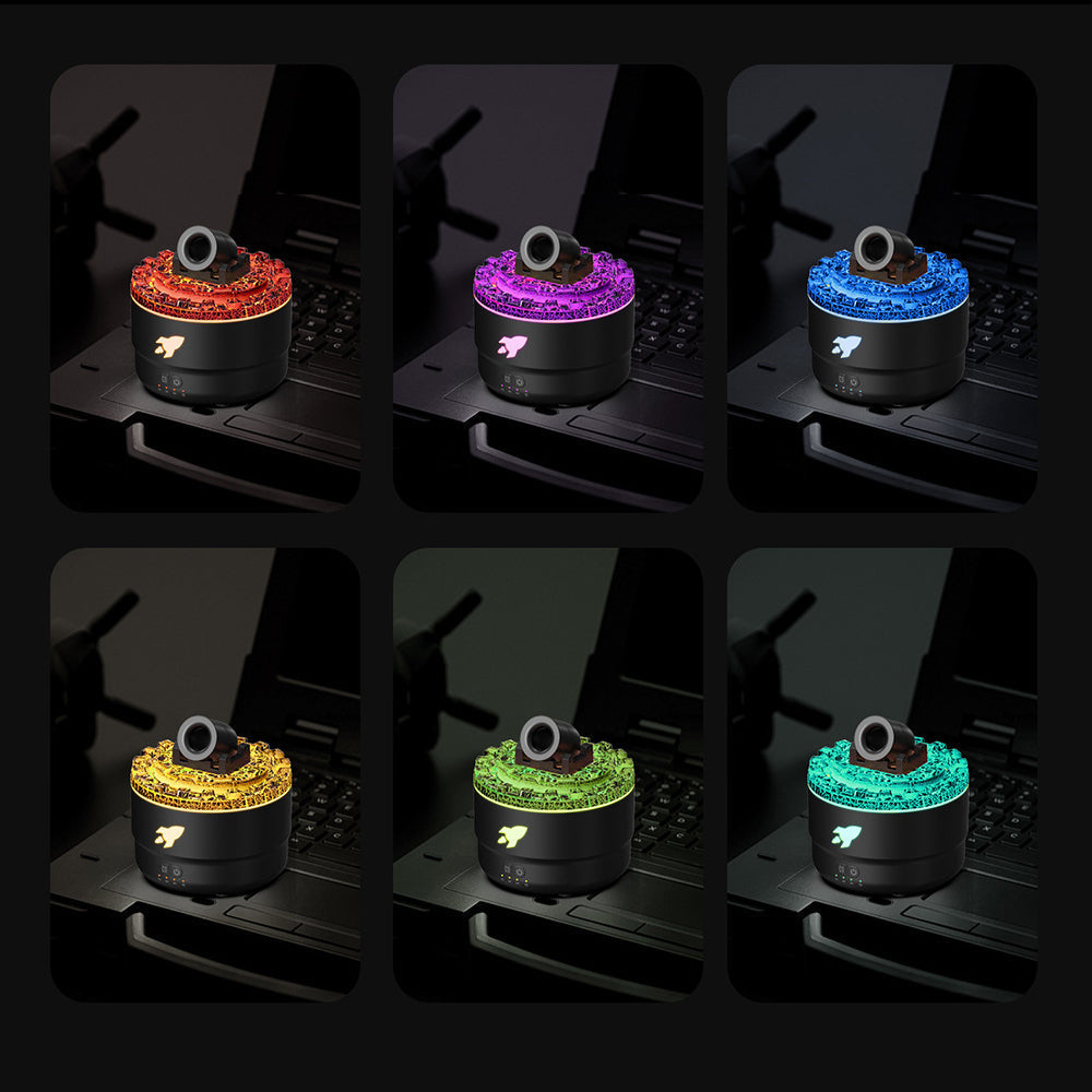 MistLava | Cannon Humidifier & Aroma Diffuser with Water Mist, Lava Effect & Night Light