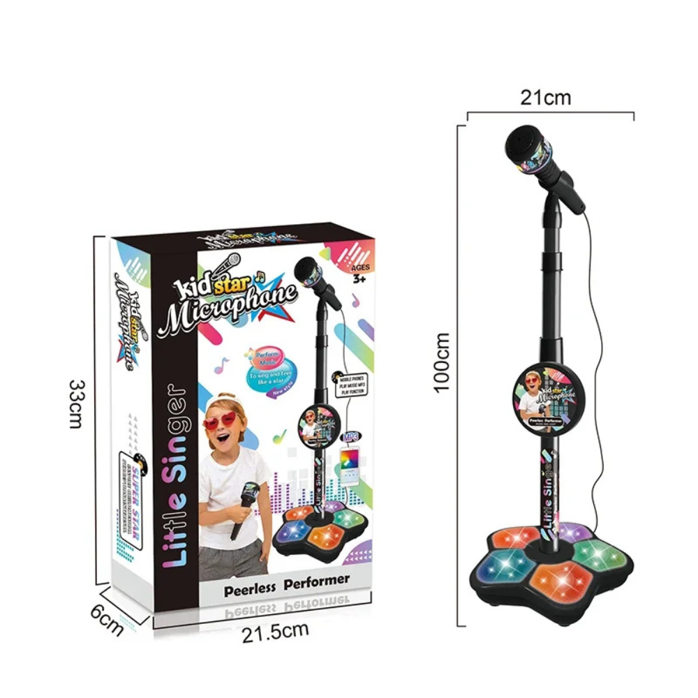 Kids Karaoke Microphone with Adjustable Stand – Interactive Singing & Music Toy