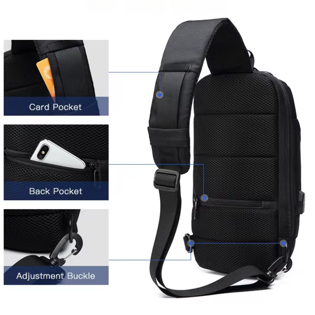 Anti-Theft Crossbody Bag with USB Charging – Secure, Stylish, and Functional