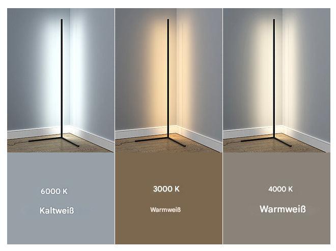 Modern Corner LED Floor Lamp – Space-Saving Minimalist Design with Soft Ambient Lighting