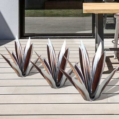 Eternal Agave – Handcrafted Rust-Proof Metal Garden Sculpture for Indoor & Outdoor Decor