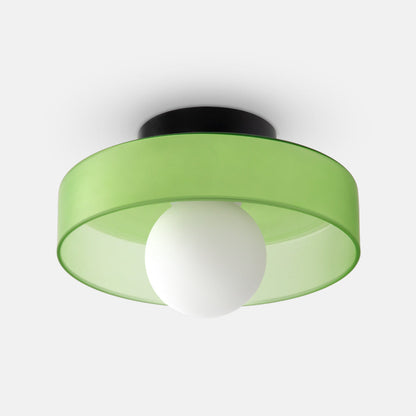 Modern Round Glass Ceiling Light – Elegant Flush Mount Fixture for Kitchen & Living Spaces