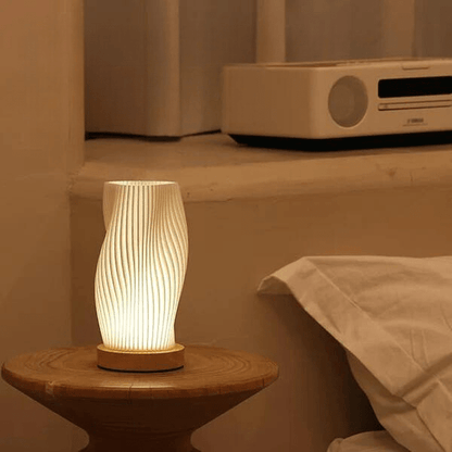 Wavecrest Table Lamp – Soft Glow Designer Lamp with Dimmable Warm & Natural White Light