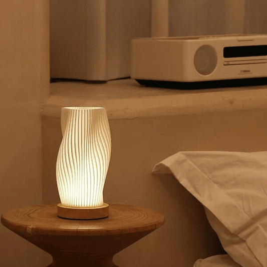 Wavecrest Table Lamp – Soft Glow Designer Lamp with Dimmable Warm & Natural White Light