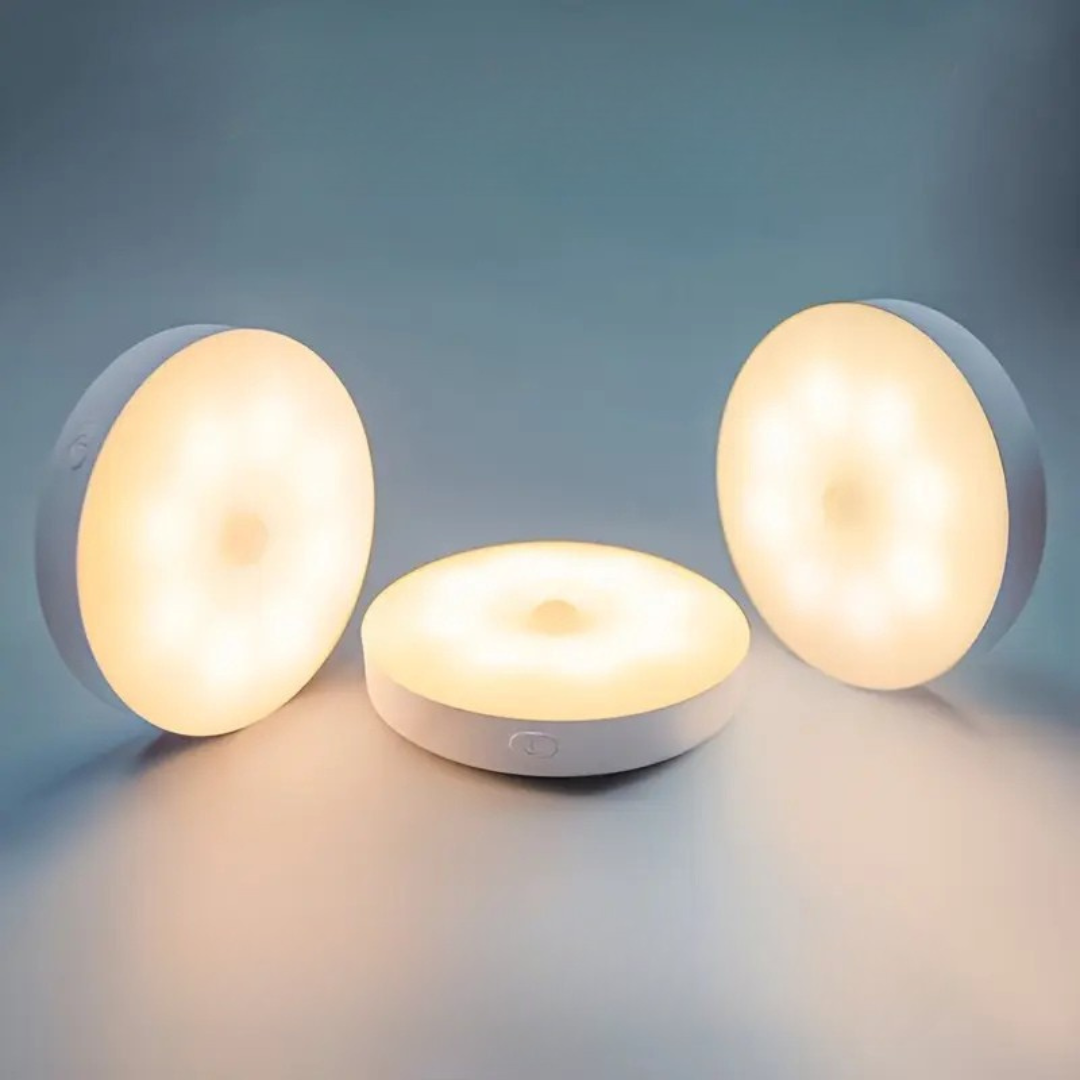 3-Pack LED Motion Sensor Night Lights – Rechargeable, Dimmable, Wireless & Magnetic