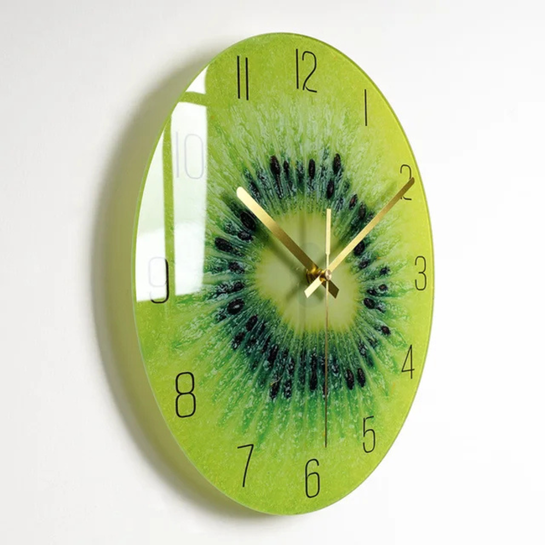 Modern Large Glass Wall Clock – Elegant Minimalist Design for Kitchen & Living Room