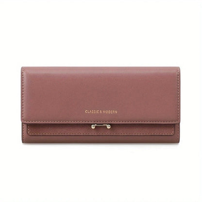 Women's Luxury Long Wallet – Elegant Clutch Purse with Card & Phone Holder