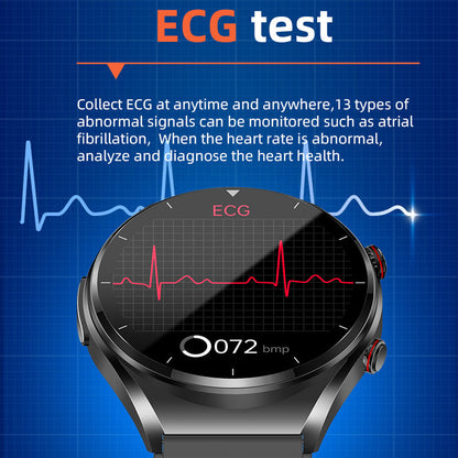 One-Click Blood Sugar|Blood Glucose Blood Pressure ECG|ECG HRV Heart Rate Monitor Health Smart Watch