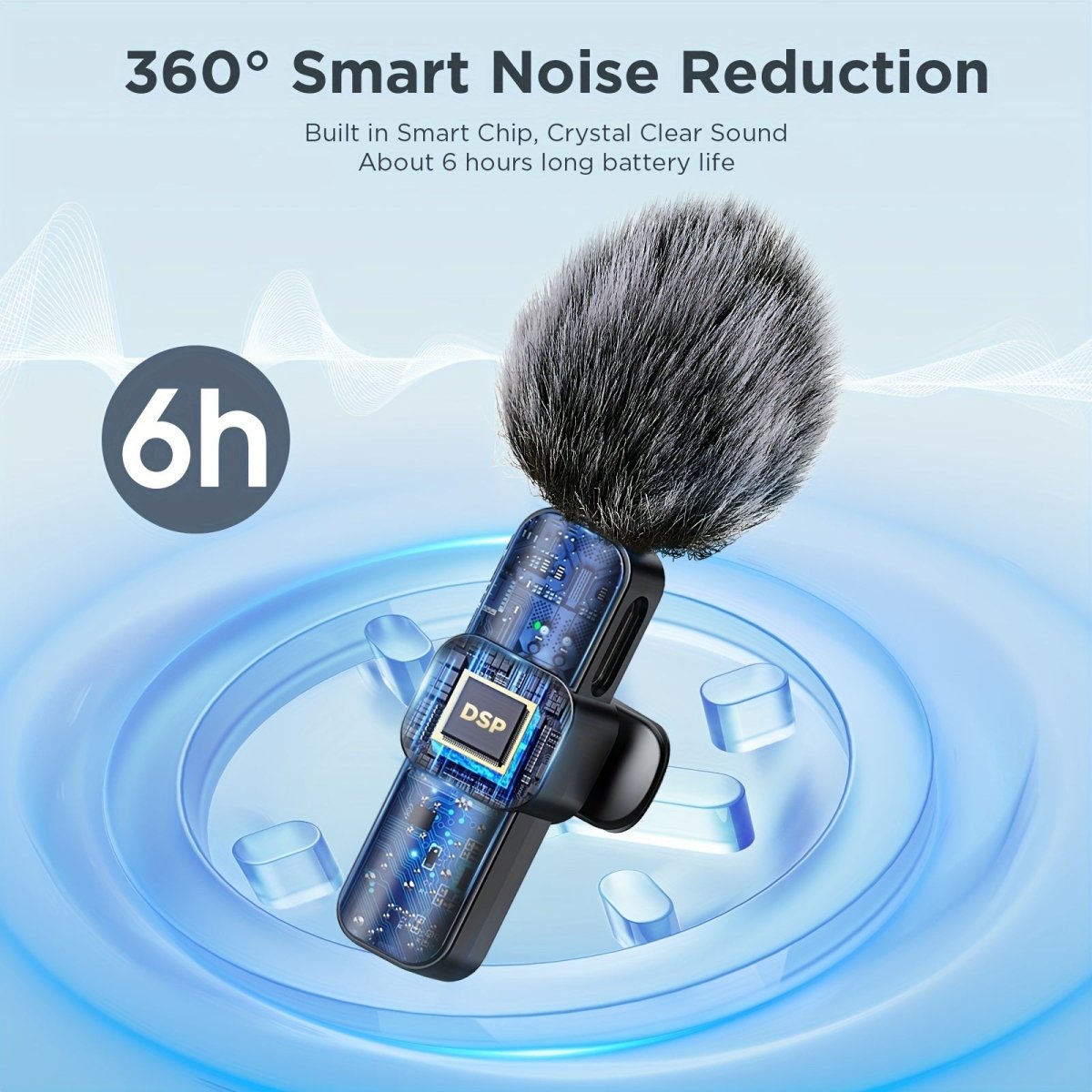 Wireless Lavalier Microphone for Smartphone & Laptop – Clip-On Mic for Vlogging, Streaming & Interviews