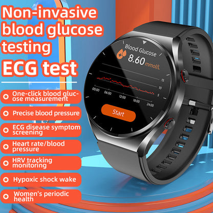 One-Click Blood Sugar|Blood Glucose Blood Pressure ECG|ECG HRV Heart Rate Monitor Health Smart Watch