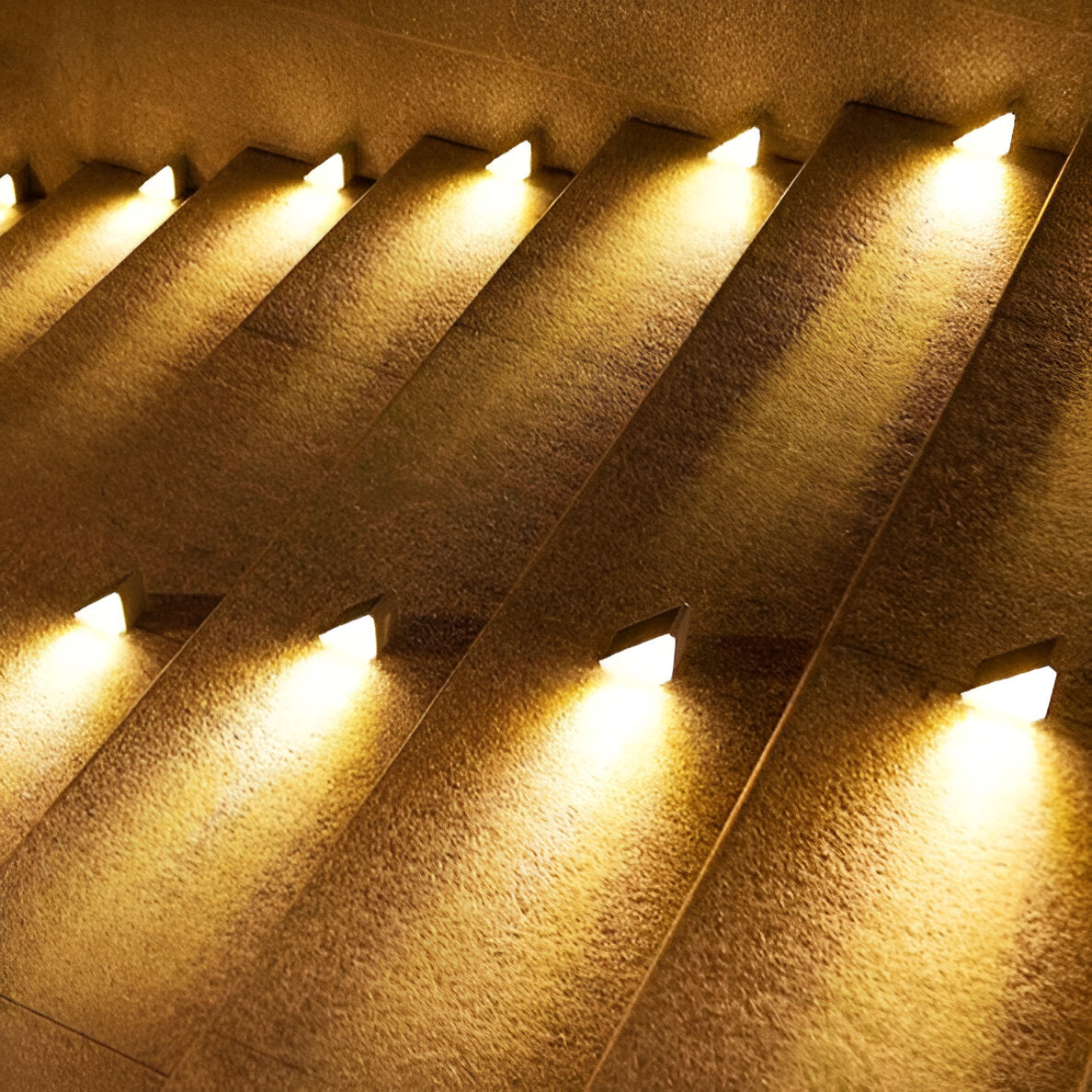 2-Pack Triangular Solar Step Lights – IP67 Waterproof LED Outdoor Garden Lights