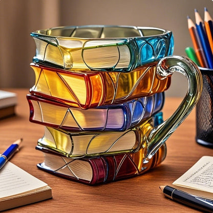 NovelMug | 3D Hand-Painted Book Mug – Unique Literary Coffee Cup for Book Lovers