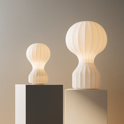 Silka | Wabi Sabi Silk Table Lamp – Warm LED Light