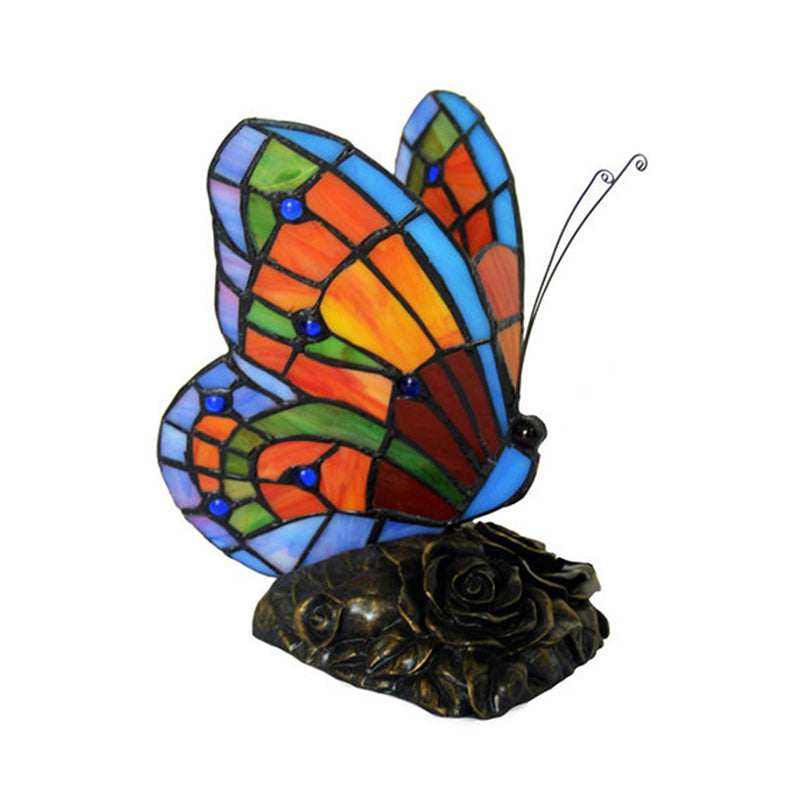 ElegantGlow - Ambient Bedside Lamp with Butterfly Top & Rose Base