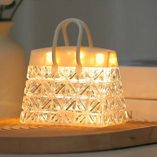 Modern LED Table Lamp with Glass Shade – Soft Ambient Battery Light for Home Décor