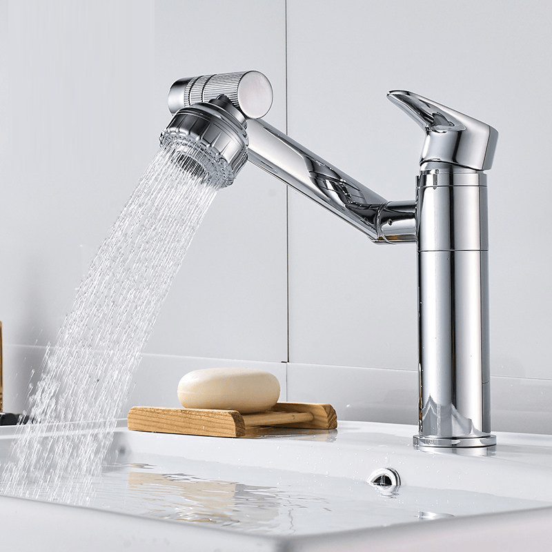 FLEXISPOUT – Flexible 360° Basin Tap with Spray Function