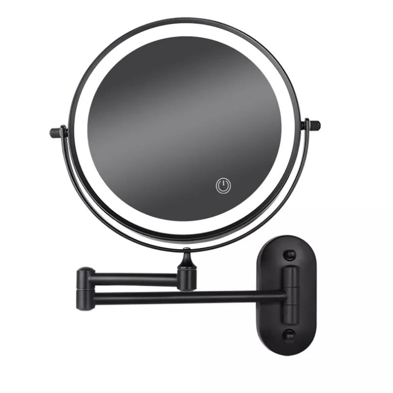 RefleX Rechargeable LED Makeup Mirror – 3 Light Settings, Magnifying Wall-Mounted Mirror