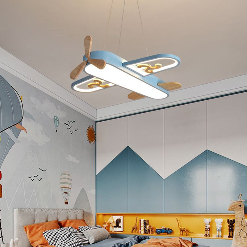 Airplane Pendant Light for Kids Room – Dimmable LED with Remote Control | Colour-Adjustable Ceiling Lamp