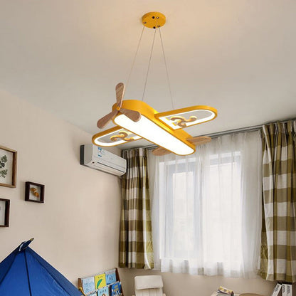 Airplane Pendant Light for Kids Room – Dimmable LED with Remote Control | Colour-Adjustable Ceiling Lamp