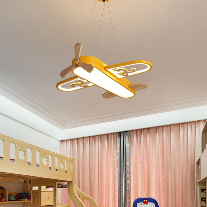 Airplane Pendant Light for Kids Room – Dimmable LED with Remote Control | Colour-Adjustable Ceiling Lamp