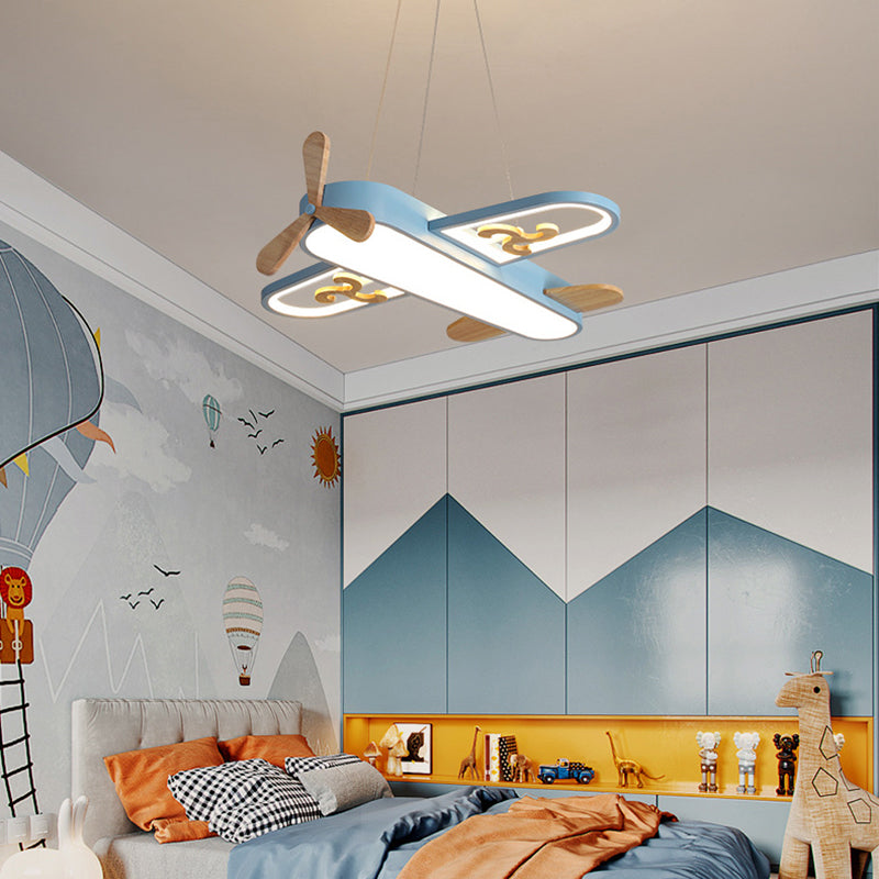 Airplane Pendant Light for Kids Room – Dimmable LED with Remote Control | Colour-Adjustable Ceiling Lamp