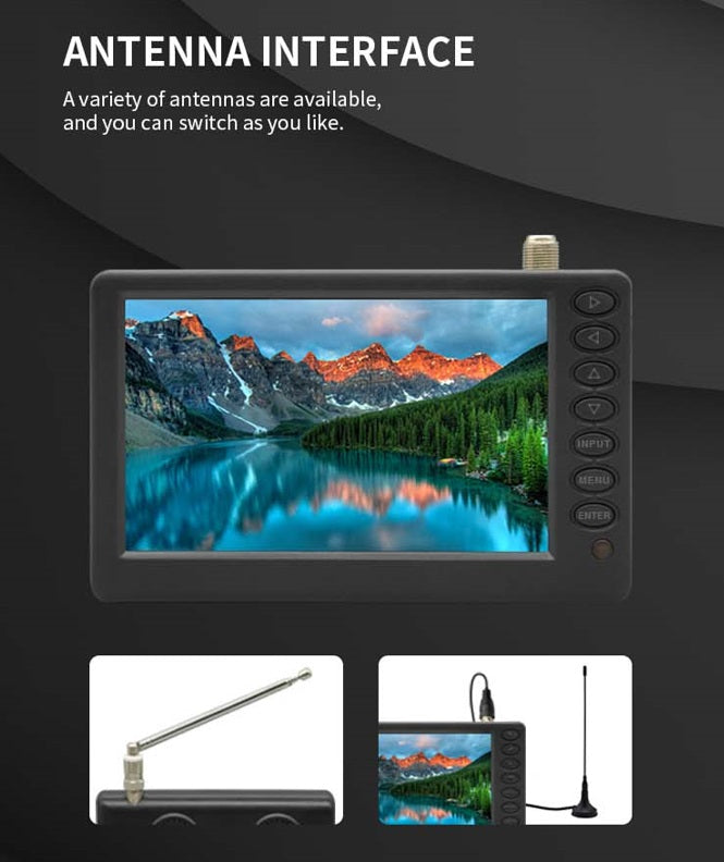 Portable Rechargeable Mini LED TV – 9-Inch Widescreen Battery Operated Television