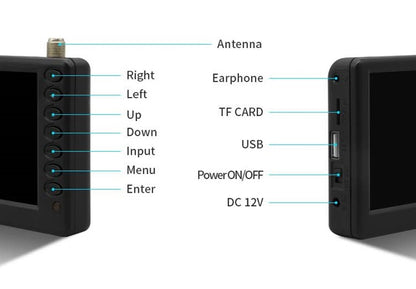 Portable Rechargeable Mini LED TV – 9-Inch Widescreen Battery Operated Television