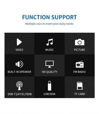 Portable Rechargeable Mini LED TV – 9-Inch Widescreen Battery Operated Television