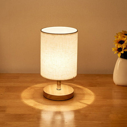 LinenWood Minimalist Table Lamp – Natural Wooden Base & Linen Shade for Warm, Modern Lighting