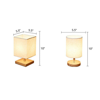 LinenWood Minimalist Table Lamp – Natural Wooden Base & Linen Shade for Warm, Modern Lighting