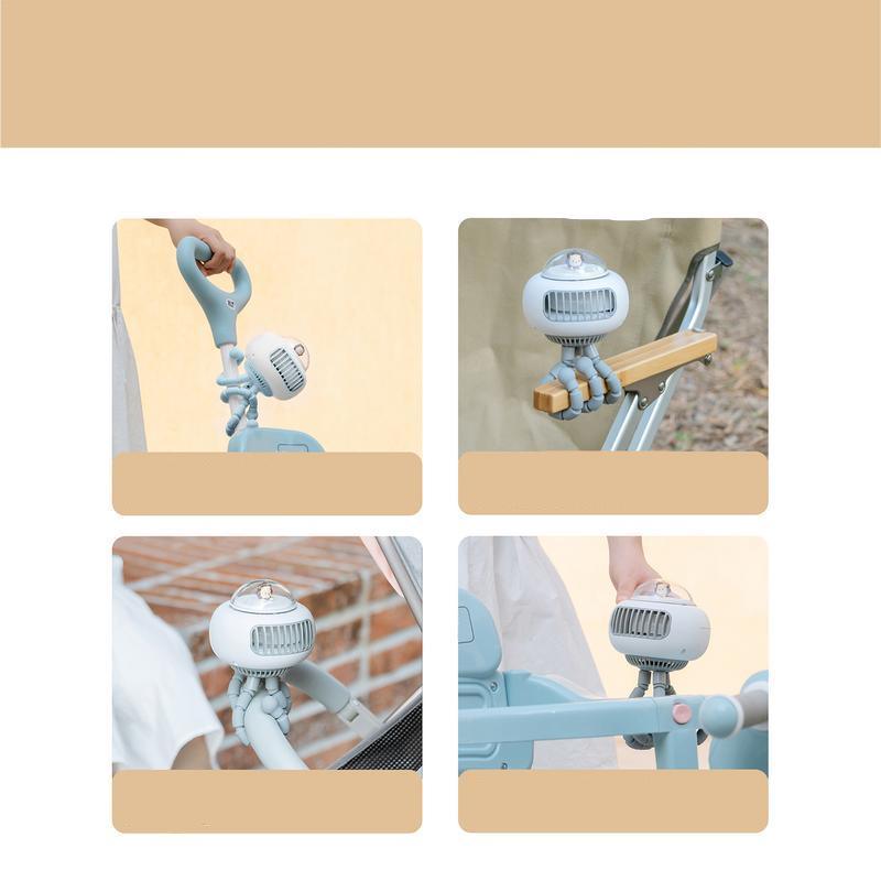 Stroller Fan | Portable Baby Fan with Rechargeable Battery & Adjustable Clip