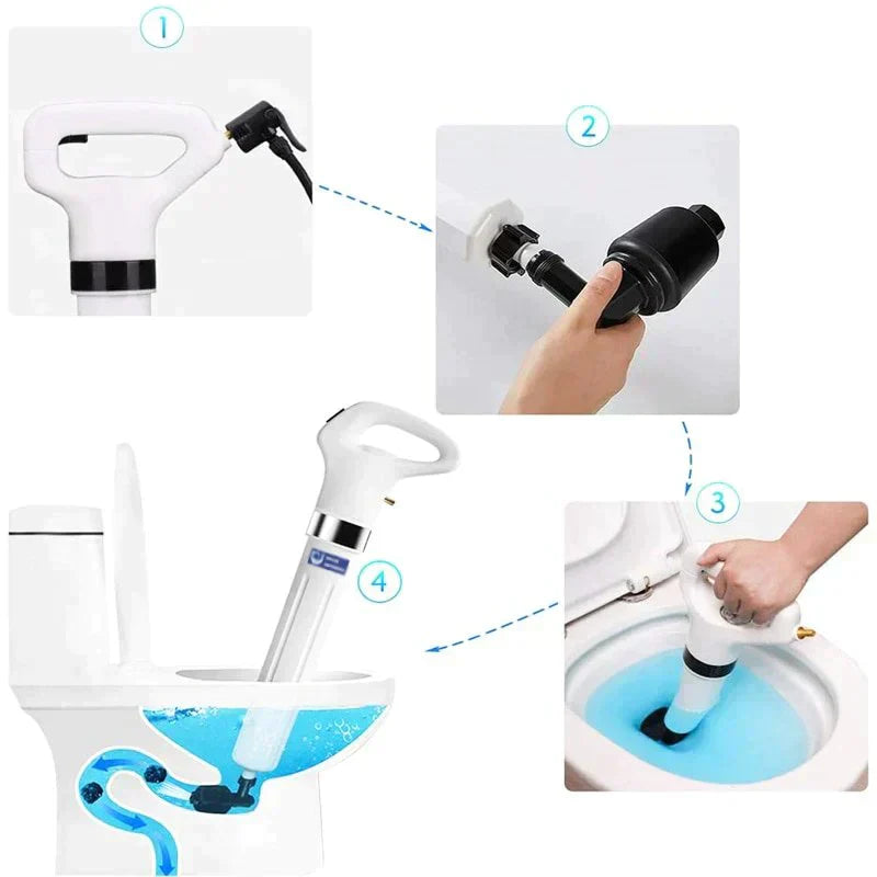 TurboFlush Pro – Ultimate High-Pressure Drain Unblocker for Toilets, Sinks & Pipes