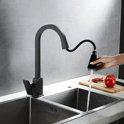 Modern Pull-Out Kitchen Tap – Stylish & Flexible Stainless Steel Mixer Faucet