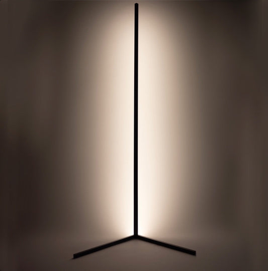 Modern Corner LED Floor Lamp – Space-Saving Minimalist Design with Soft Ambient Lighting