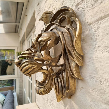Metal Lion Head Wall Art – Bold & Elegant Metal Wall Décor for Indoors and Outdoors