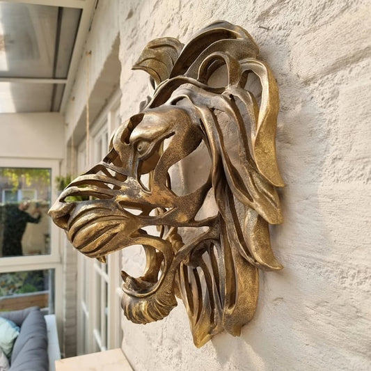Metal Lion Head Wall Art – Bold & Elegant Metal Wall Décor for Indoors and Outdoors