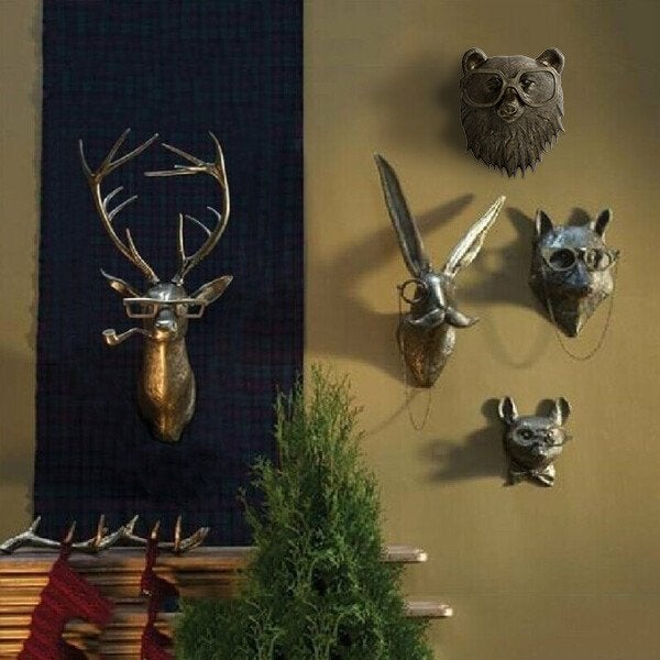 Unique Animal Head Wall Decor – Stylish & Playful Home Accent
