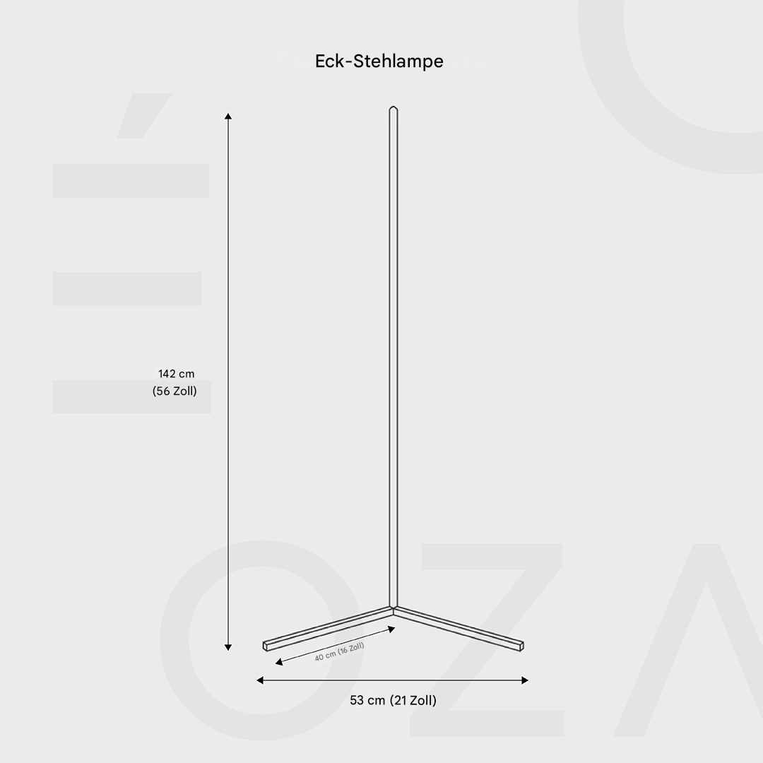 Modern Corner LED Floor Lamp – Space-Saving Minimalist Design with Soft Ambient Lighting