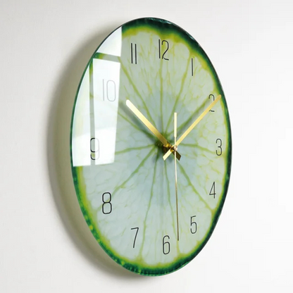 Modern Large Glass Wall Clock – Elegant Minimalist Design for Kitchen & Living Room