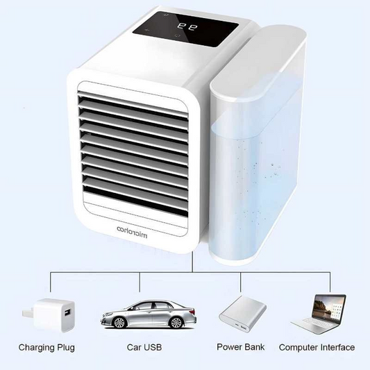 Hexton | Portable MicroCool Mini Air Conditioner with 1000ml Water Tank | Personal Cooling & Humidifier