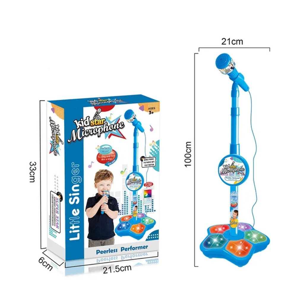 Kids Karaoke Microphone with Adjustable Stand – Interactive Singing & Music Toy