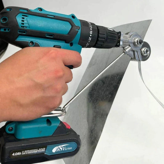 Electric Plate Cutter – Drill Attachment for Fast, Safe & Effortless Sheet Cutting