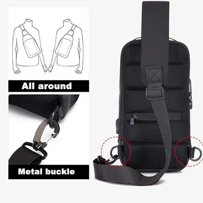 Leo Large Anti-Theft Travel Crossbody Bag – Water-Resistant Secure Shoulder Bag for Men & Women