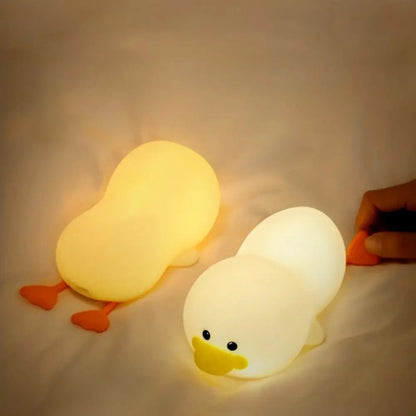 Doudou Duck Night Light – USB Rechargeable Soft Silicone Nursery Lamp for Kids
