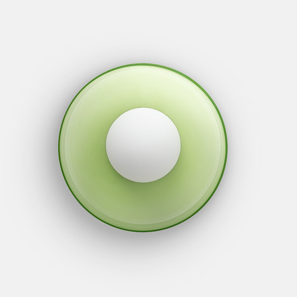 Modern Round Glass Ceiling Light – Elegant Flush Mount Fixture for Kitchen & Living Spaces