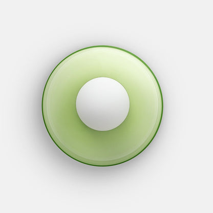 Modern Round Glass Ceiling Light – Elegant Flush Mount Fixture for Kitchen & Living Spaces