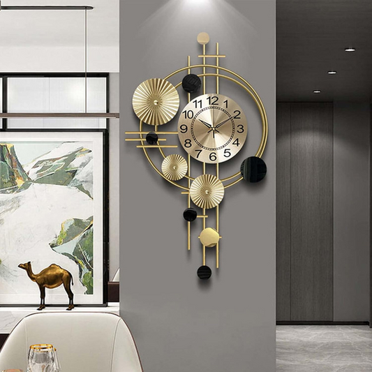 Vornix | Large Modern Wall Clock – Elegant Metal Design for Living Room or Office
